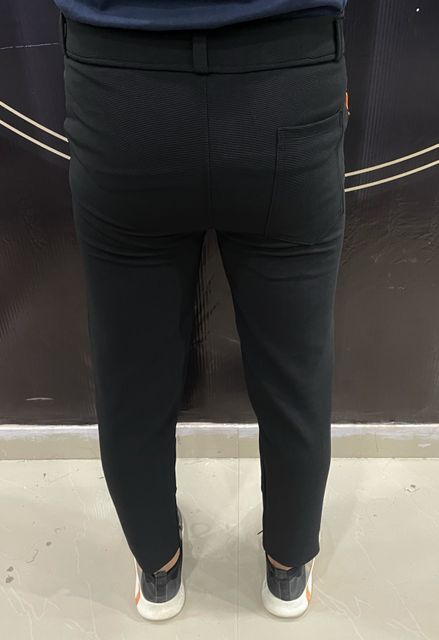 We Perfect Pack of 2 Men Slim Fit Black, Green Lycra Blend Trousers - Image 3