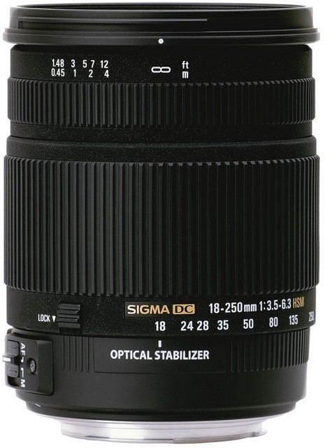 SIGMA 18 - 250 mm F3.5-6.3 DC Macro OS for Nikon Digital SLR Wide