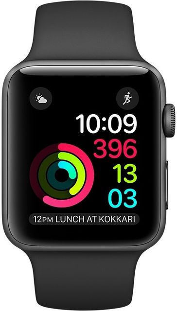 Apple Watch Series 2 - 42 mm Space Gray Aluminum Case with Black