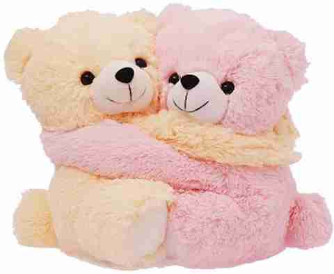 MGPLifestyle Couple Bear Hug Teddies - 9.8 inch - Couple Bear Hug
