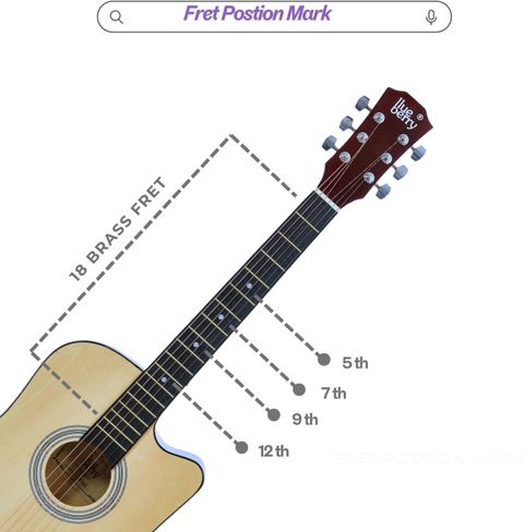 BLUEBERRY 38C Classic Brown 38 Inch Acoustic Guitar - Image 7