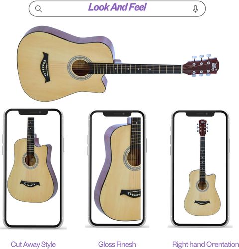 BLUEBERRY 38C Classic Brown 38 Inch Acoustic Guitar - Image 6