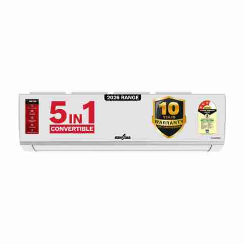 Kenstar 2026 Model 1 Ton 3 Star Split Inverter 5-in-1 Convertible with Rapid Cool Technology AC (103IPG26WKS, White) - Image 3