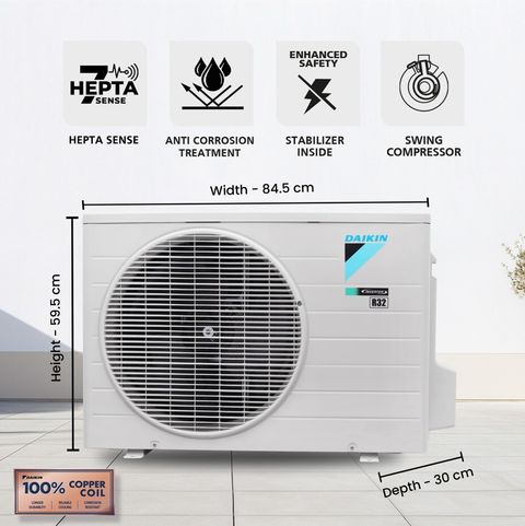 Daikin 2026 Model 1.42 Ton 4 Star Split Inverter AC (FTKP50XV16VKA+RKP50XV16VKA, White) - Image 8