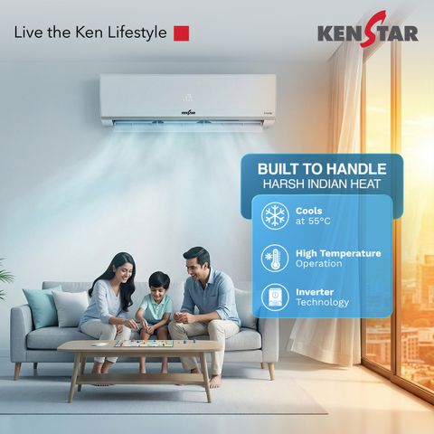 Kenstar 2026 Model 1 Ton 3 Star Split Inverter 5-in-1 Convertible with Rapid Cool Technology AC (103IPG26WKS, White) - Image 6