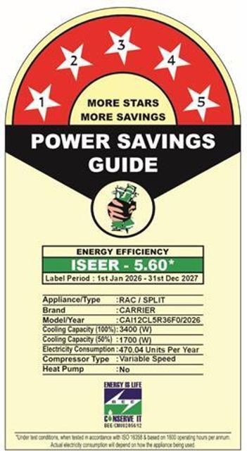 Carrier 2026 1.5 Ton 5 Star Wi-Fi Split Inverter AC - Image 5