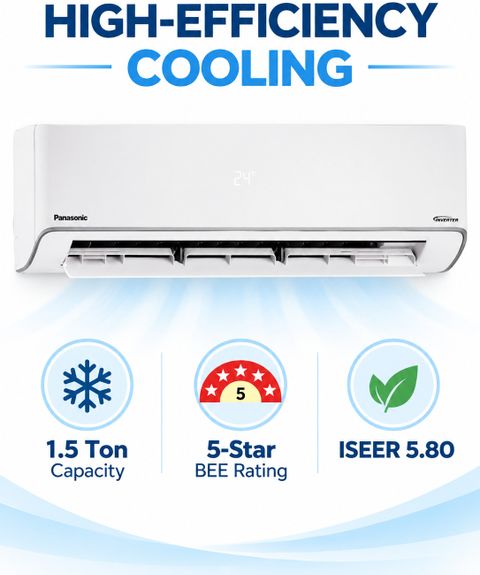 Panasonic 2026 Model 1.5 Ton 5 Star Split Inverter with Wi-fi AC (CS/CU-EU18CKY5XFM, White) - Image 4