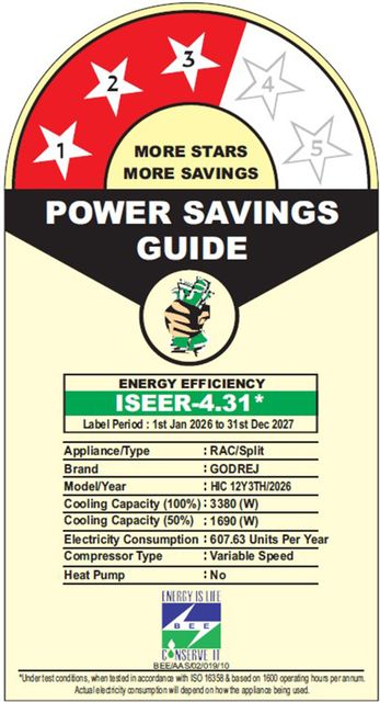Godrej 2026 1 Ton 3 Star Inverter AC, White - Image 6