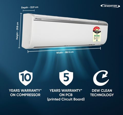 Daikin 2026 Model 1.42 Ton 4 Star Split Inverter AC (FTKP50XV16VKA+RKP50XV16VKA, White) - Image 5