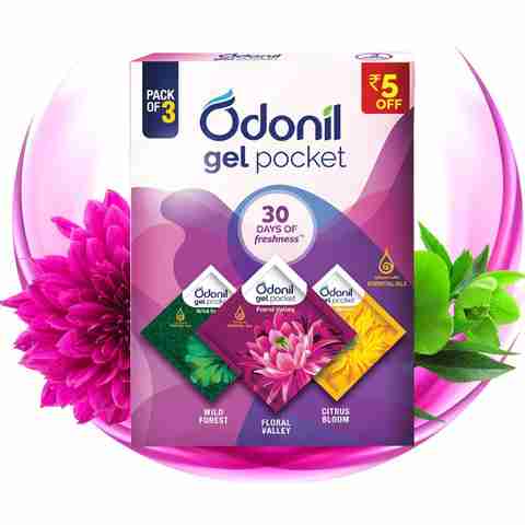 Odonil Bathroom Air Freshener Gel Pocket -30g (10gx3) |Instant & Long Lasting Fragrance Blocks Bathroom Air Freshener Gel Pocket -30g (10gx3) |Instant & Long Lasting Fragrance (30 g) - Image 5