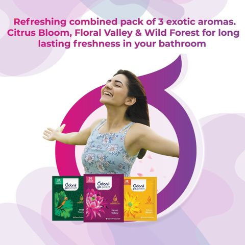 Odonil Bathroom Air Freshener Gel Pocket -30g (10gx3) |Instant & Long Lasting Fragrance Blocks Bathroom Air Freshener Gel Pocket -30g (10gx3) |Instant & Long Lasting Fragrance (30 g) - Image 6