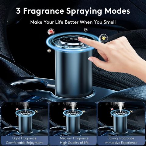 SpadeAces Rechargeable Car Air Purifier Diffuser (Black) - Image 5
