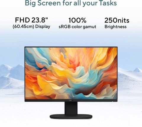 ASUS AiO V400 Series,(2026) with Office 2024 + M365 Basic*, (i3 14th Gen) Core 3 (8 GB DDR5/256 GB SSD/Windows 11 Home/23.8 Inch Screen/V440VAB-KBC3005WS) (Black) - Image 3