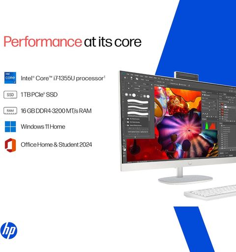 【HP】デスクトップPC Core i7/16GB/SSD1TB HP All-in-One 27 Core i7 (16 GB DDR4/1 TB SSD/Windows 11 Home/27