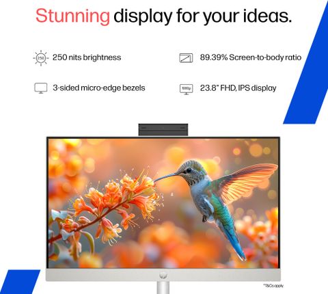 HP All-in-One Ryzen 7 23.8" 16GB 512GB White - Image 7
