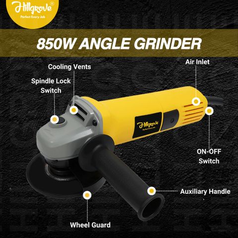 Hillgrove HGCM1430M1 850W Angle Grinder 100mm - Image 6
