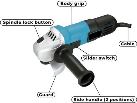 credicus G720R 830W 100% Copper Auxiliary Handle For Grinding, Cutting, Polishing,buffing Angle Grinder (100 mm Wheel Diameter) - Image 6