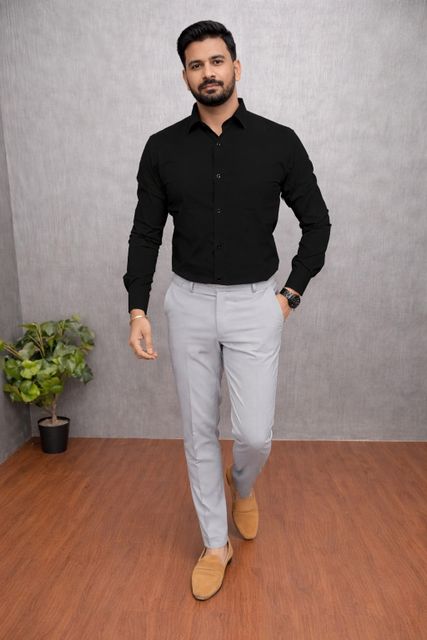 jumi enterprise Men Cotton Blend Shirt Pant Set - Image 3