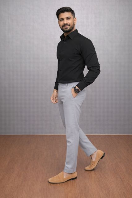 jumi enterprise Men Cotton Blend Shirt Pant Set - Image 5