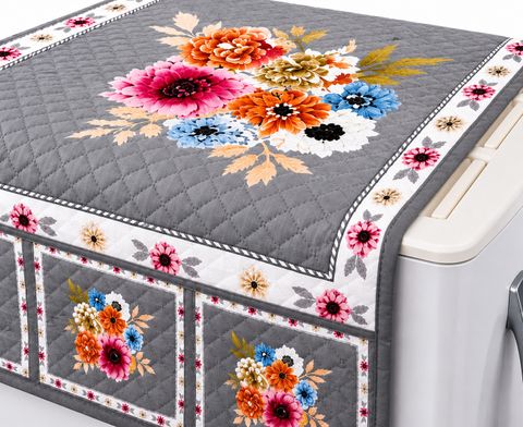 HFH@DECOR Refrigerator Cover (Width: 99 cm, Grey) - Image 6