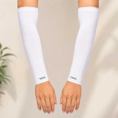 NaariFit UV Protection Arm Sleeves (White, Pack of 1 Pair) - Image 6