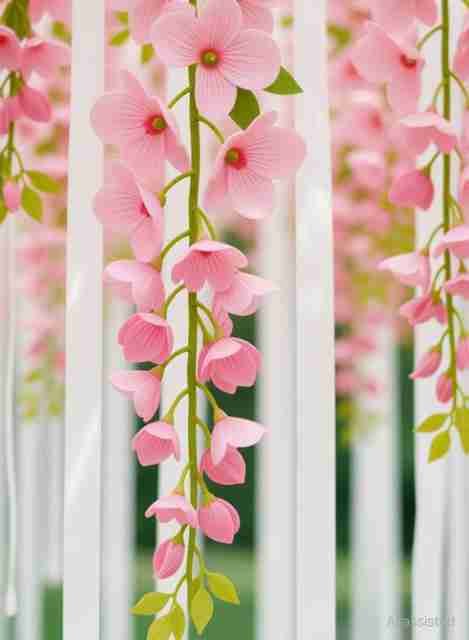 PARTY BREEZE Wisteria Garland for Home Wedding Party Garden Ceremony Pink Westeria Artificial Flower (43.2 cm, Pack of 10, Flower Bunch) - Image 2