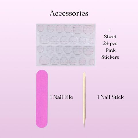 Beauzy Nude Pink French Tip Press On Nails, Square Full Cover, Pack - Image 6