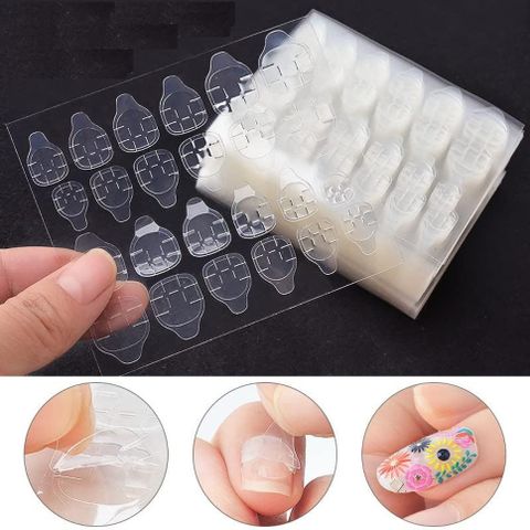 Beauzy Nude Pink French Tip Press On Nails, Square Full Cover, Pack - Image 5