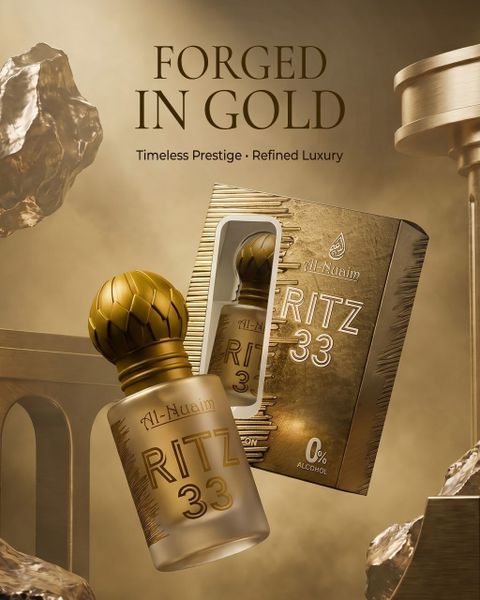 Al-Nuaim Ritz 33 Attar Velvet Floral Oil Soft Fragrance Long Lasting Perfume Essence Rich Floral Attar (Amber, Woody) - Image 7