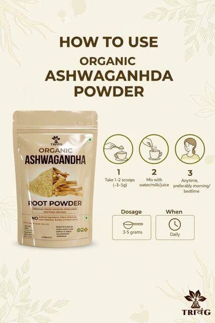 Trivang 100% Natural Ashwagandha Powder 100g - Image 6