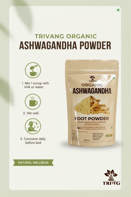Trivang 100% Natural Ashwagandha Powder 100g - Image 5