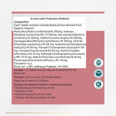 Vedabay Psorysys Heal Psoriasis Tablets (60 Tablets) - Image 6