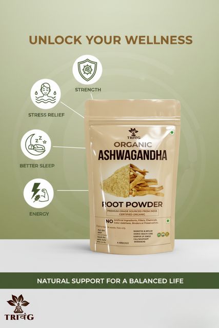 Trivang 100% Natural Ashwagandha Powder 100g - Image 7