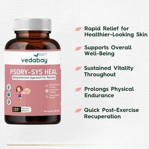 Vedabay Psorysys Heal Psoriasis Tablets (60 Tablets) - Image 4