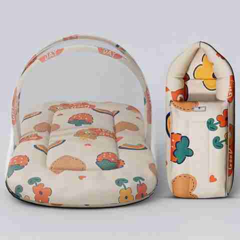 StarAndDaisy Sleeping Bag with Mosquito Net for Newborn (Yellow) - Image 5