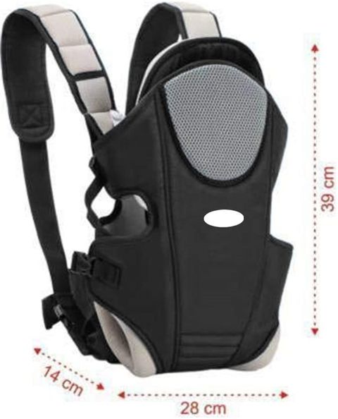 Duggu kids 3in1 Baby Carrier Bag for 0-3 Years Baby with Baby Holder Belt | Dark Blue Cream Baby Carrier (Black, Front Carry facing in) - Image 7