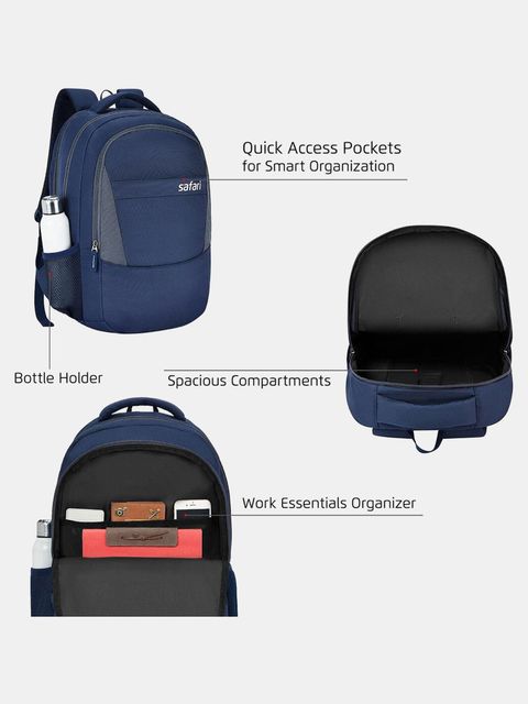 SAFARI Large 35 L Laptop Backpack Jolt (Blue) - Image 7