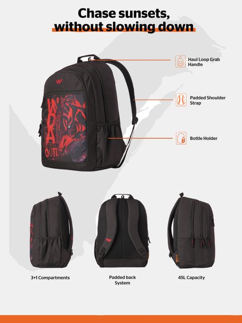 Wildcraft Howler 45L Laptop Backpack Black - Image 7