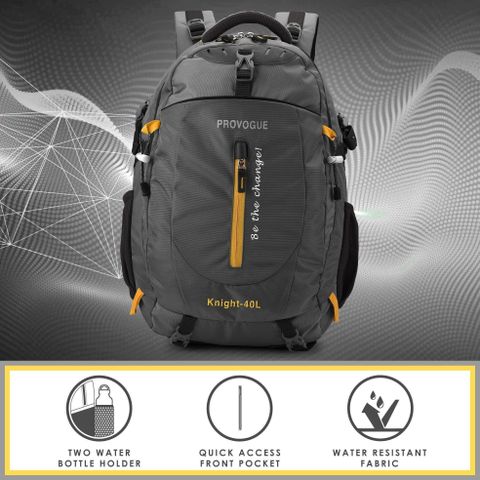 PROVOGUE Large 40 L Laptop Backpack Howler_LPBP (Grey) - Image 7