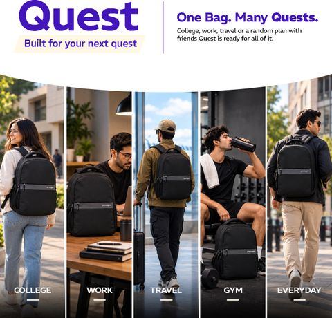 PROVOGUE QUEST 20L Laptop Backpack, Black - Image 8