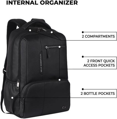 Gear Large 31L Anti Theft Laptop Backpack (Black) - Image 8