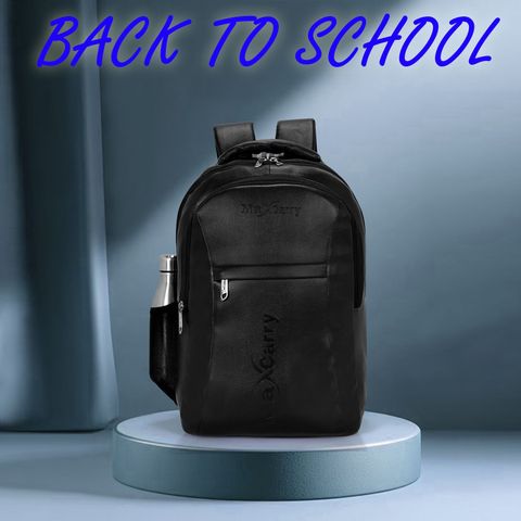 Maxcarry Large 40L Black Leather Backpack - Image 7