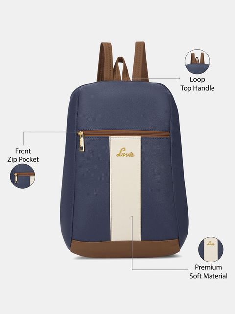 LAVIE Cobie Colourblock 11 L Backpack Navy - Price in India