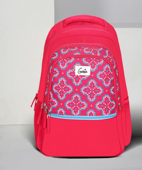 Genie Large 36 L Laptop Backpack School Bag for Girls. Pink backpack for women. More Volume, 3 zips, (Pink) - Image 6