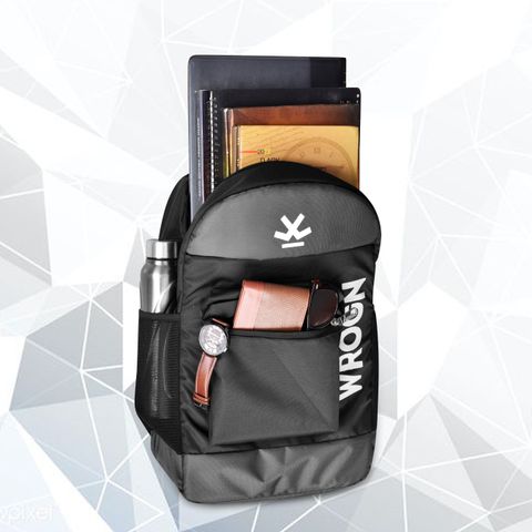 WROGN Large 35 L Laptop Backpack Unisex Smart Bag With USB Charging Port Casual Laptop Bag-Office Bag-School Bag (Grey, Black) - Image 5