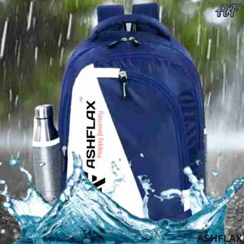 ASHFLEX Stylish Waterproof Backpack 35L Blue - Image 3