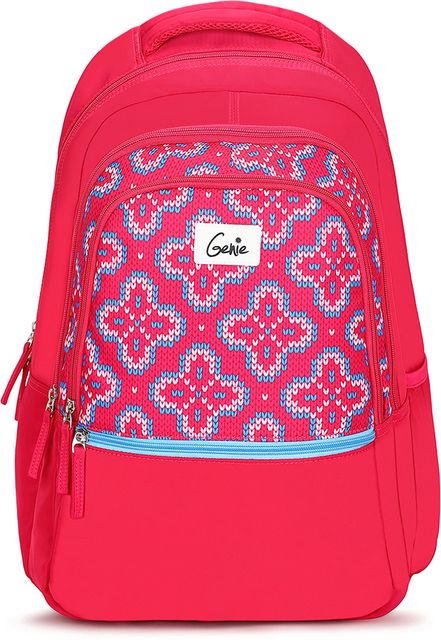 Genie Large 36 L Laptop Backpack School Bag for Girls. Pink backpack for women. More Volume, 3 zips, (Pink) - Image 7