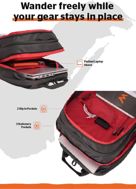 Wildcraft Howler 45L Laptop Backpack (Black) - Image 7