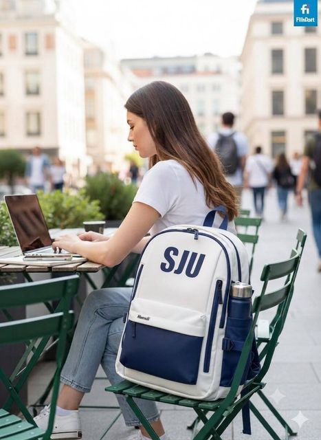 MONVELLI Medium 25 L Laptop Backpack Move With Style (Blue) - Image 4