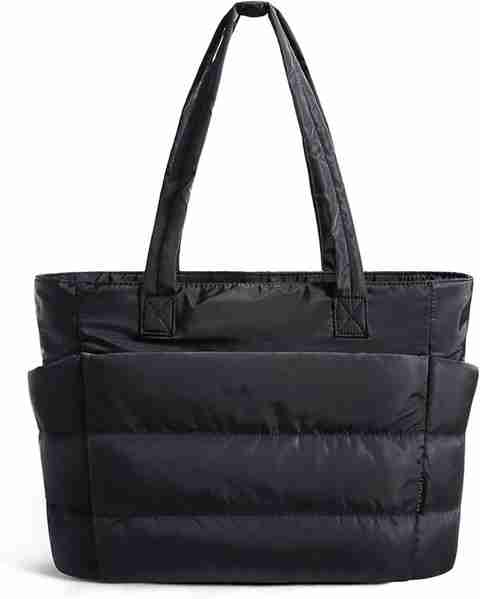 Tressential Puffer Tote Bag Shoulder Bag (Black, 20 L) - Image 2